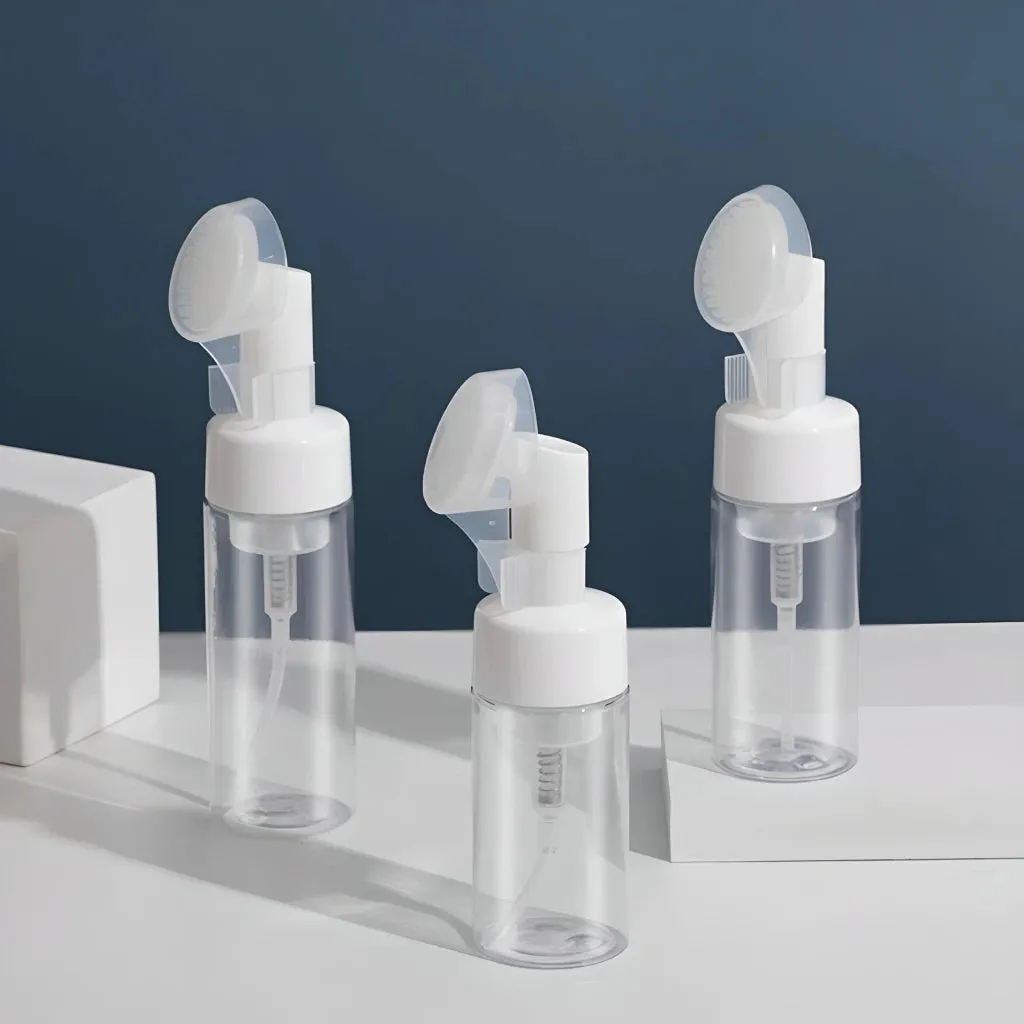 100ml Empty Foam Cleanser Bottle with Brush Pump Dispenser