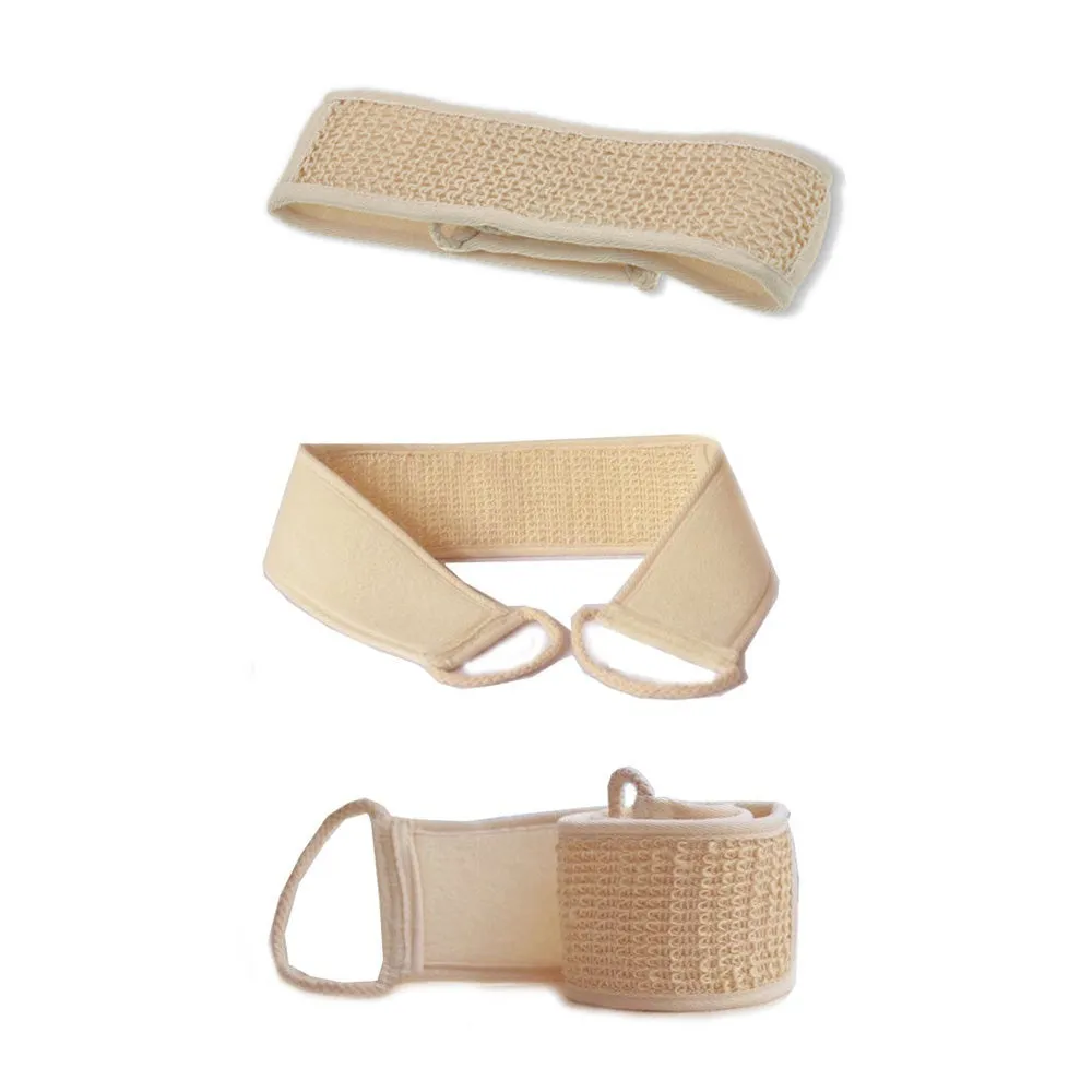 3 Exfoliating Loofa Scrubber Back Strap Bath Sponge Loofah Body Shower Massage
