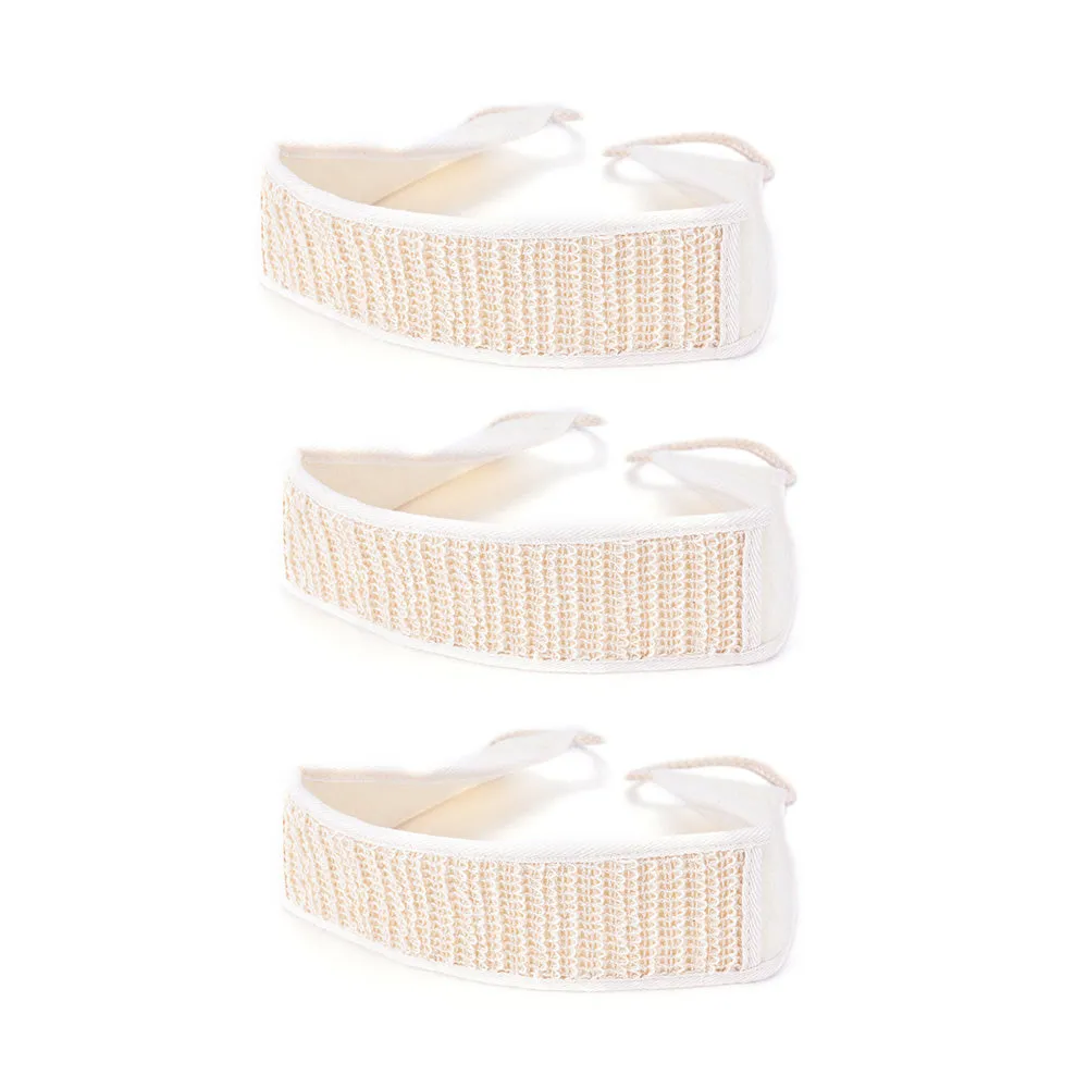 3 Exfoliating Loofa Scrubber Back Strap Bath Sponge Loofah Body Shower Massage