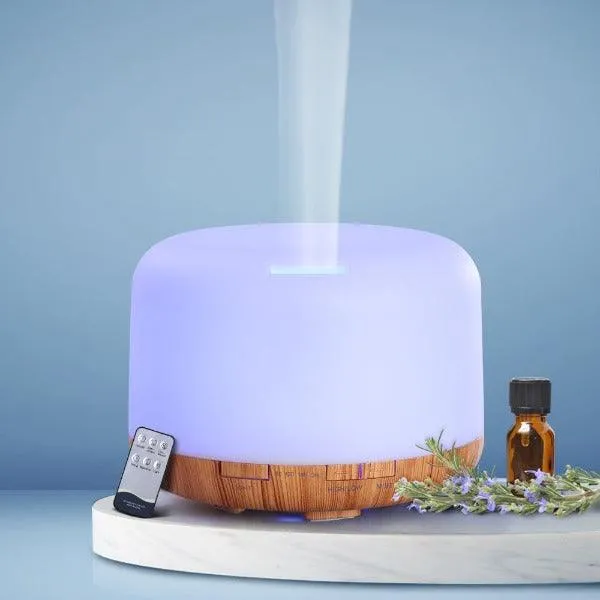 Aroma Diffuser LED Night Light - Aromatherapy Humidifier Purifier - Light Wood Grain
