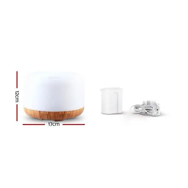 Aroma Diffuser LED Night Light - Aromatherapy Humidifier Purifier - Light Wood Grain