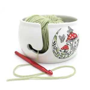 Ceramic Yarn Bowl - Mushrooms