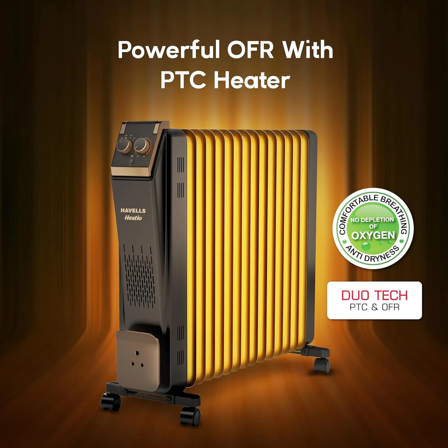 Havells HESTIO BLACK 15 STRAIGHT FIN OFR 2900 W
