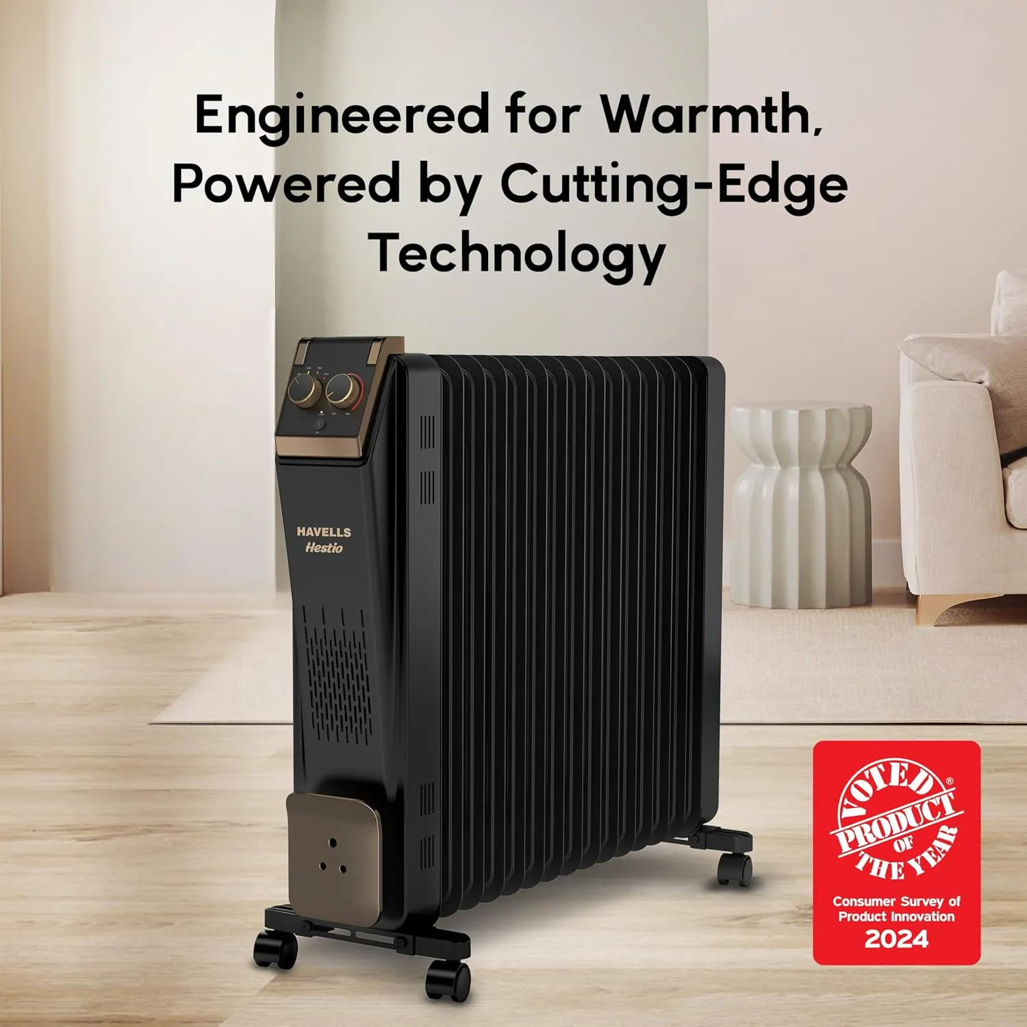 Havells HESTIO BLACK 15 STRAIGHT FIN OFR 2900 W