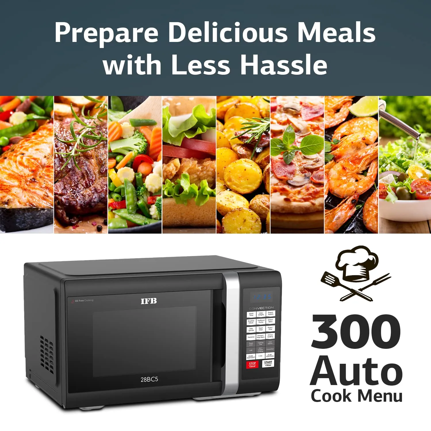 IFB 28BC5 28 L Convection Microwave Oven, Black