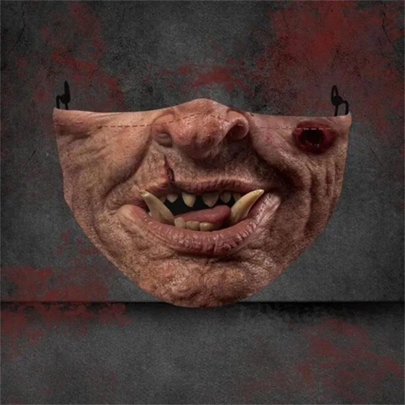 Pig Demon Mummy Zombie Vampire Cosplay Halloween Christmas Mouth Masks Adult Dust-Proof Street Breathable Anti-Fog Face-Mask